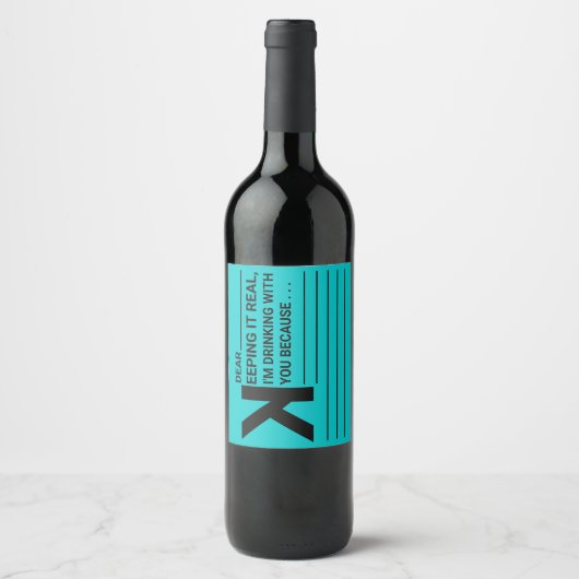 お酒を飲んでるだって… ワインラベル (正面)