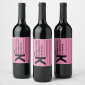 お酒を飲んでるだって… ワインラベル (ボトル)