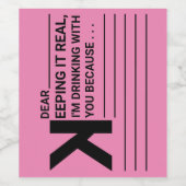 お酒を飲んでるだって… ワインラベル (シングルラベル)