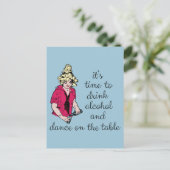お酒を飲んでテーブルの上で踊る時間だ ポストカード (スタンド正面)