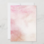 お酒を飲んでパーティー 現代の水彩花のウェディング 招待状 (裏面)