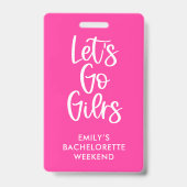 お酒買を飲むQRコードピンクバチェロレッテ バッジ (裏面)