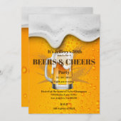 お酒&乾杯の誕生日パーティー招待状 招待状 (正面/裏面)