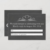 お酒、食事、そして下手なダンスの黒板招待状 招待状 (正面/裏面)