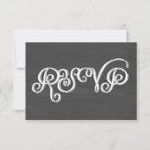 お酒、食事、ダンスの下手な動きの黒板への出欠確認 招待状 (裏面)