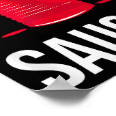 お酢を楽しむ準備ができた 面白いクランベリーソース サンクスギ ポスター (角)