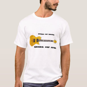 お金およびひよこのTシャツ Tシャツ