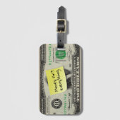 お金がすべてではない/ポスト/米国2ドル手形 ラゲッジタグ (正面縦)