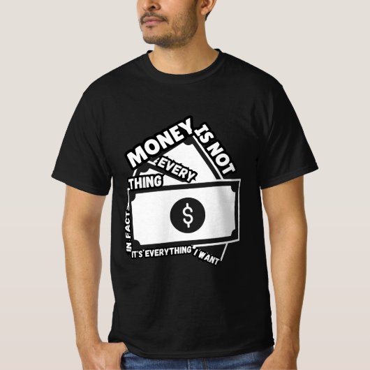 お金がすべてを語る、私は聞く Tシャツ (正面)