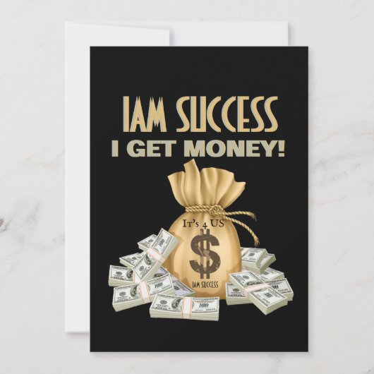 お金が入ってくる 招待状 (正面)