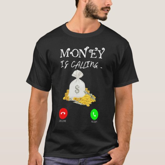 お金が呼び寄せるギャングスター Tシャツ (正面)