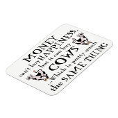 お金が幸買せない – 牛の恋人の磁石 マグネット (左側)