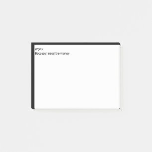 お金が必要だから働く ポストイット