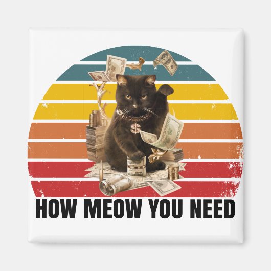 お金が必要な方法 – ギャング猫 マグネット (正面)