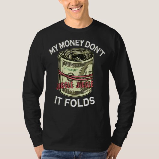 お金が折り曲がらないように Tシャツ (正面)