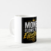 お金が私にスムーズに流れ込む - 高級感あふれる富裕デザイン コーヒーマグカップ (正面左)