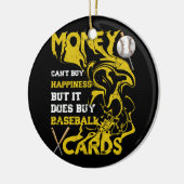 お金が買足りないスポーツ野球カードコール セラミックオーナメント (左)