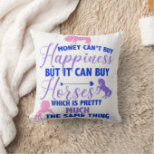 お金が馬買に紫のピンク クッション (ブランケット)