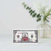 お金すべての悪の根 名刺 (スタンド正面)