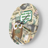 お金で作られた〜_ドルの時計 ラージ壁時計 (傾斜)