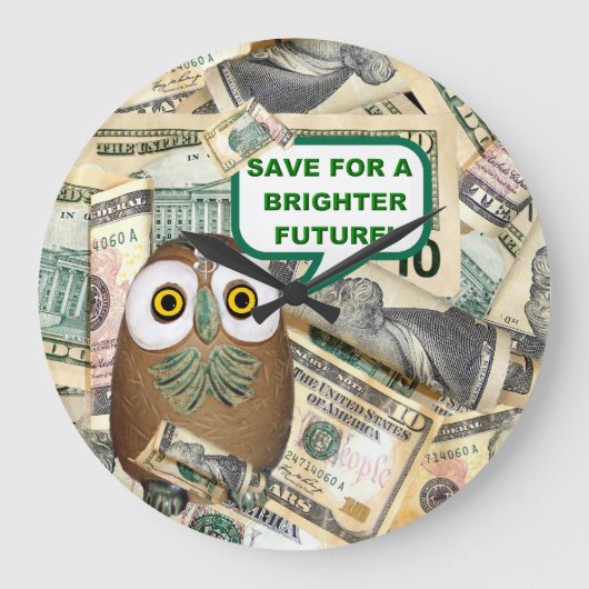 お金で作られた〜_ドルの時計 ラージ壁時計 (正面)