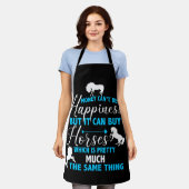 お金で馬を青く買う エプロン (着用した状態)