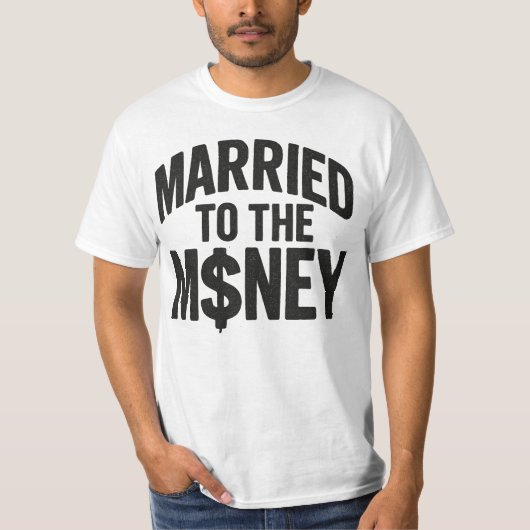 お金と結婚 - Tシャツ (正面)