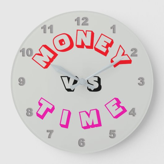 お金と「時間」の壁時計 ラージ壁時計 (正面)