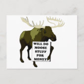 お金のためのアメリカヘラジカの物をします ポストカード (正面)