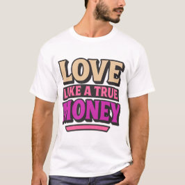 お金のように愛するレトロな名言 Tシャツ