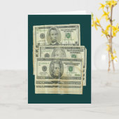 お金のグリーティングカード カード (黄色い花)
