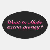 お金のステッカーを作って下さい 楕円形シール (正面)