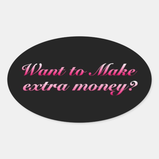 お金のステッカーを作って下さい 楕円形シール (正面)