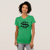 お金のドル記号のTシャツ Tシャツ (正面フル)