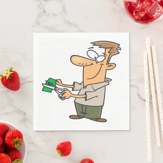 お金のナプキンを切り取る人 スタンダードランチョンナプキン