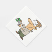 お金のナプキンを切り取る人 スタンダードランチョンナプキン (角)