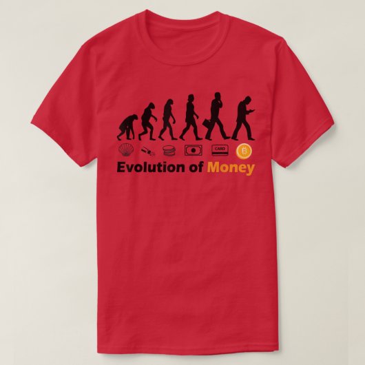 お金のハロウィーン進化Crypto Bitcoin 3536 Tシャツ (デザイン正面)