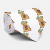 お金のバッグの漫画アイコン ネクタイ (ロール)