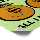 お金のポスターおもしろいサインが必要 ポスター (角)