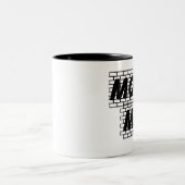 お金の人のコップ ツートーンマグカップ (中央)