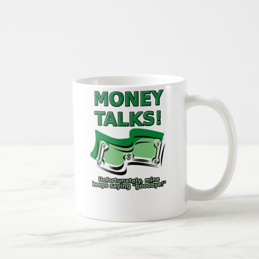 お金の会話は面白い マグカップ (右)