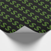お金の光沢のある包装紙、30" x 6' ラッピングペーパー (角)