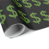 お金の光沢のある包装紙、30" x 6' ラッピングペーパー (ロールコーナー)
