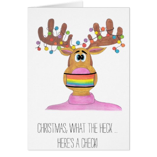 お金の同封ギフトLGBTルドルフ仮面トナカイ (正面)