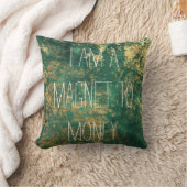 お金の実現アファメーション名言 クッション (ブランケット)