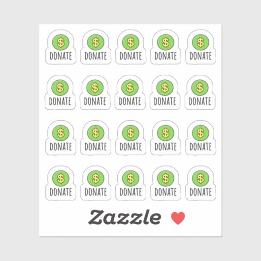 お金の寄付リマインダー寄付チャリティープランナー シール (シート)