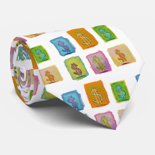 お金の富の豊富の経済学のおもしろいの幸せな芸術 ネクタイ (ロール)