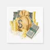 お金の山紙ナプキンス スタンダードカクテルナプキン (正面)