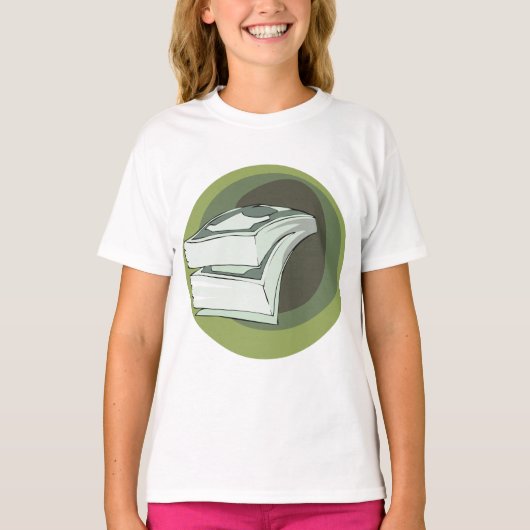 お金の山 グリーン紙幣 Tシャツ (正面)