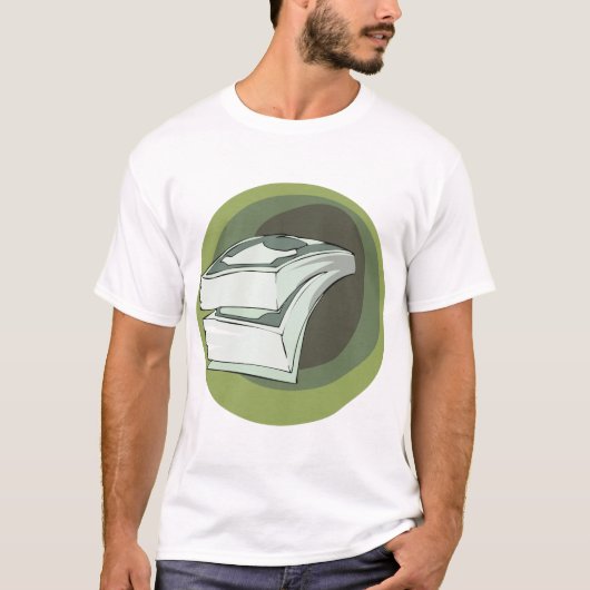 お金の山 グリーン紙幣 Tシャツ (正面)